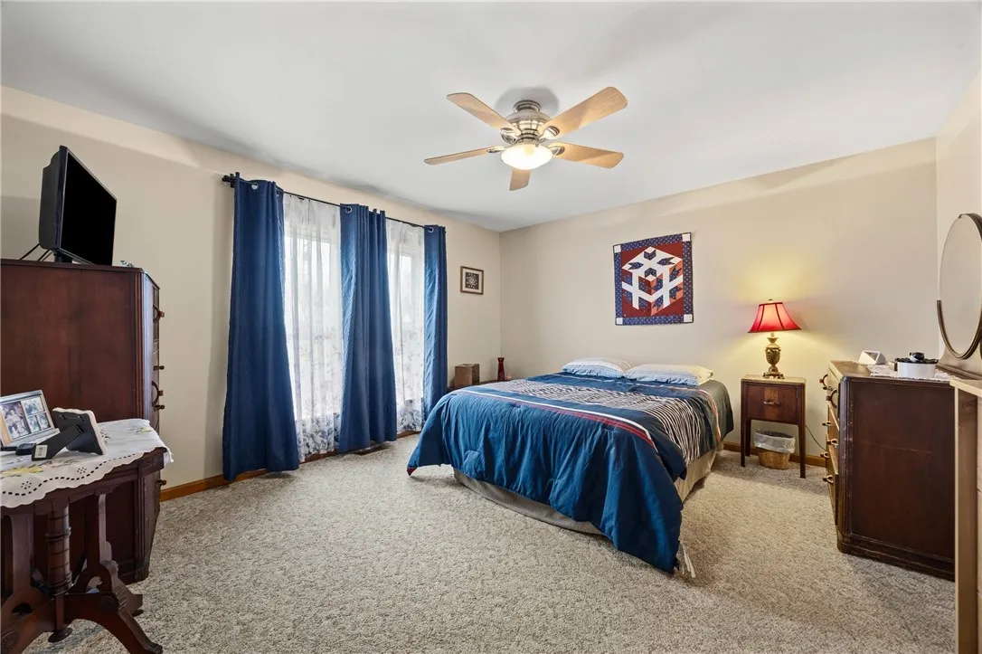 Spacious primary bedroom