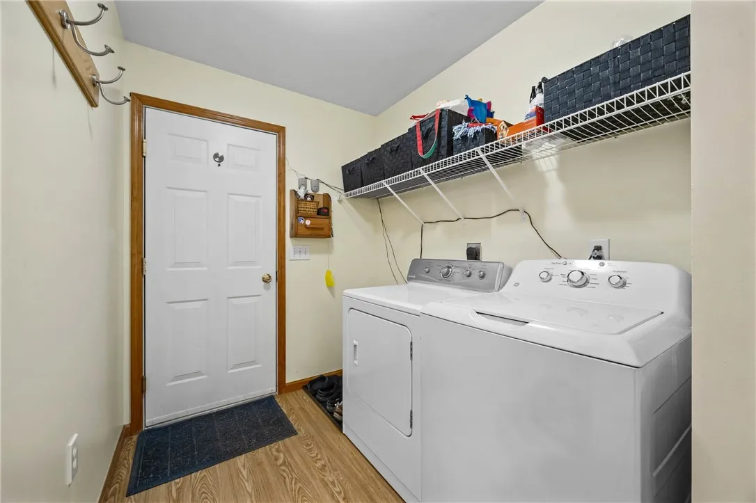 1st floor laundry and door to garage