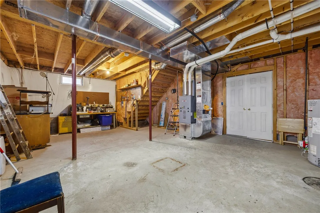 Workshop area in basement