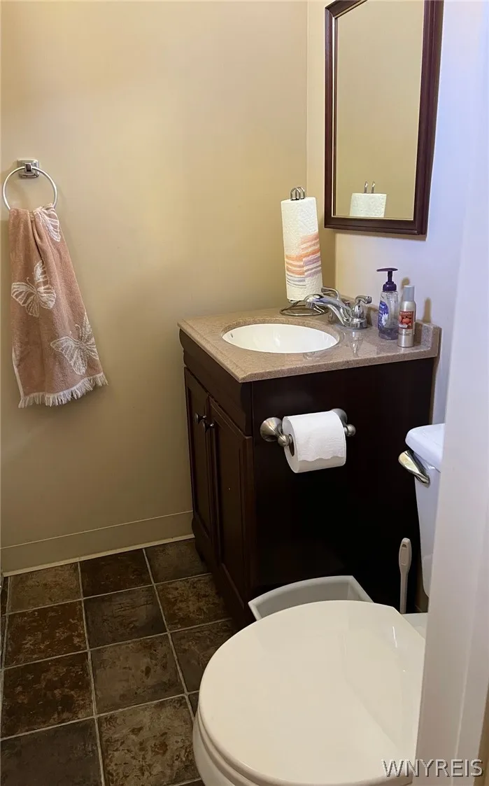 1/2 smaller 1/2 bath with window.