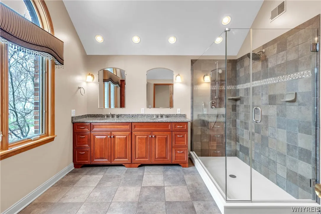 Primary bathroom with heated floors