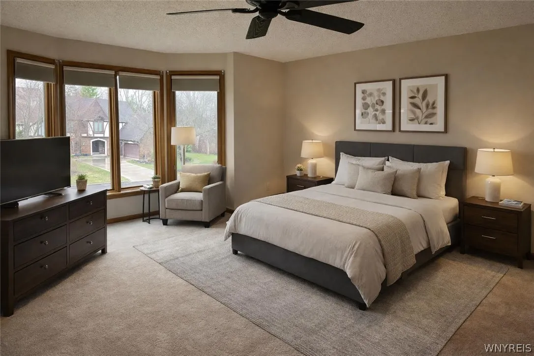 Bedroom virtually staged