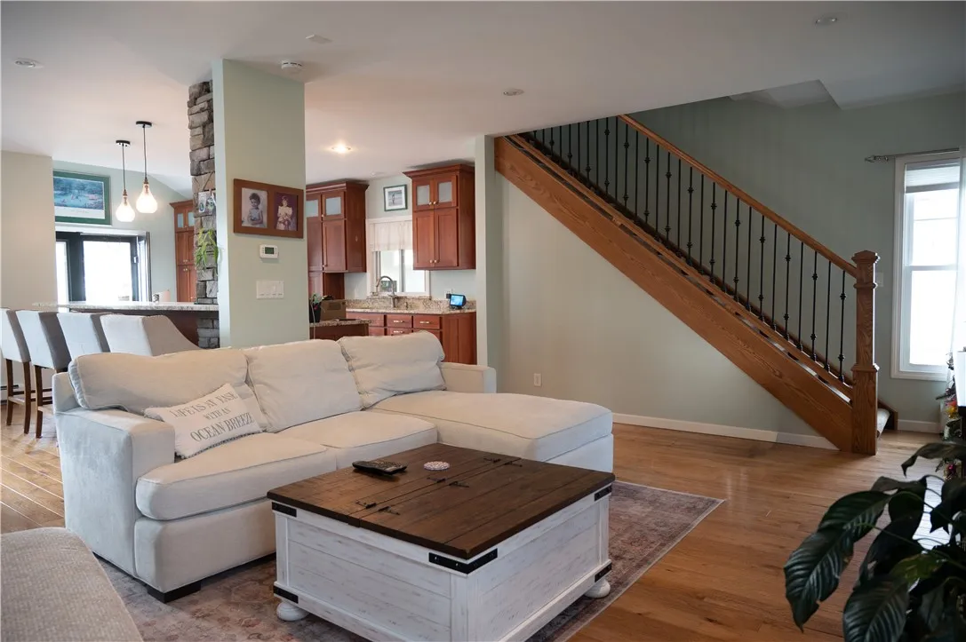 Open floor concept with digning , living and kitchen
