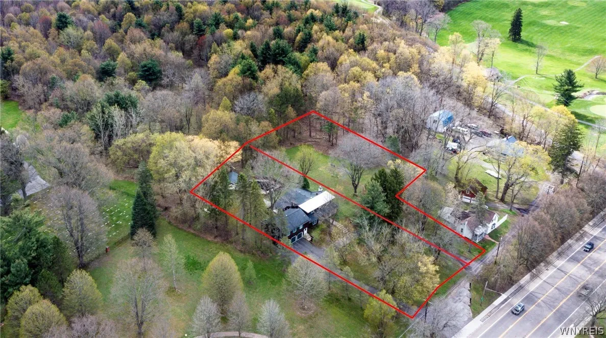 Property line on two parcels