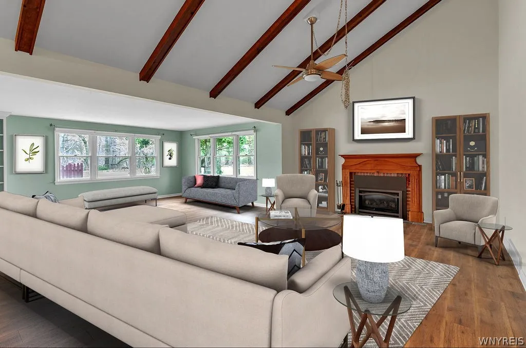 Great Room - virtually staged