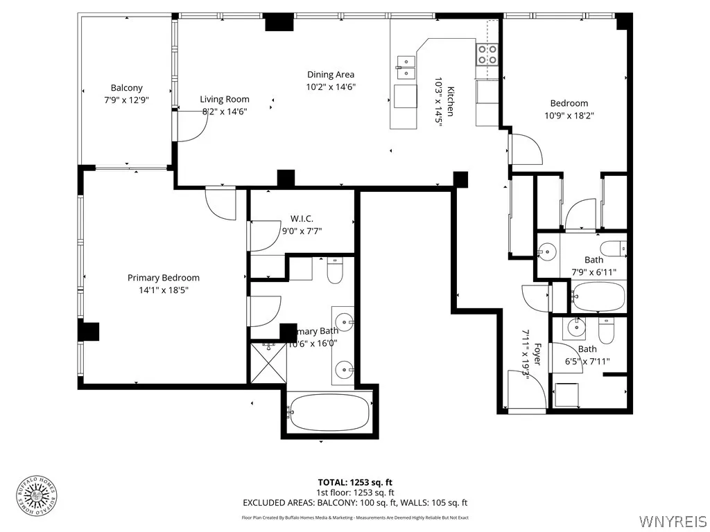 610 Main Street 1201, Buffalo, New York 14202, Buffalo, New York 14202, 2 Bedrooms Bedrooms, 6 Rooms Rooms,2 BathroomsBathrooms,Residential,For Sale,610 Main Street 1201, Buffalo, New York 14202,0,B1675083