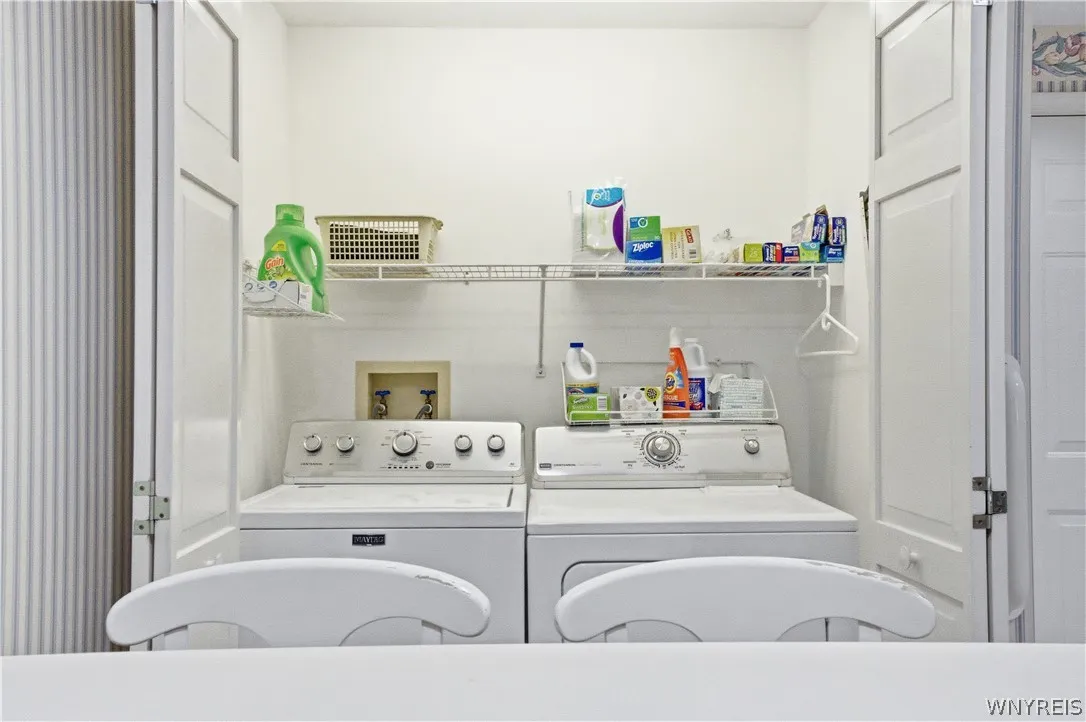 First floor laundry in kitchen