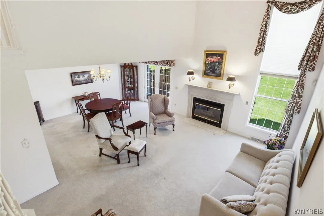 2 story living room