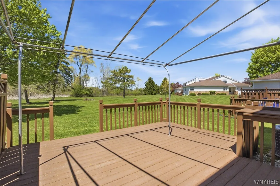 Back deck: freshly painted with awning (will be installed this week!)