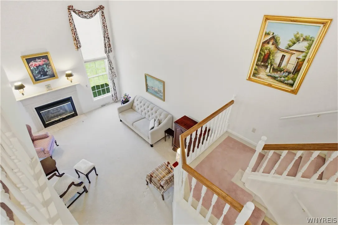 2 story living room