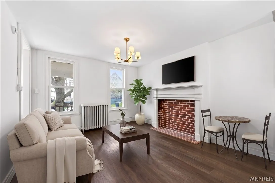 Virtually staged living room
