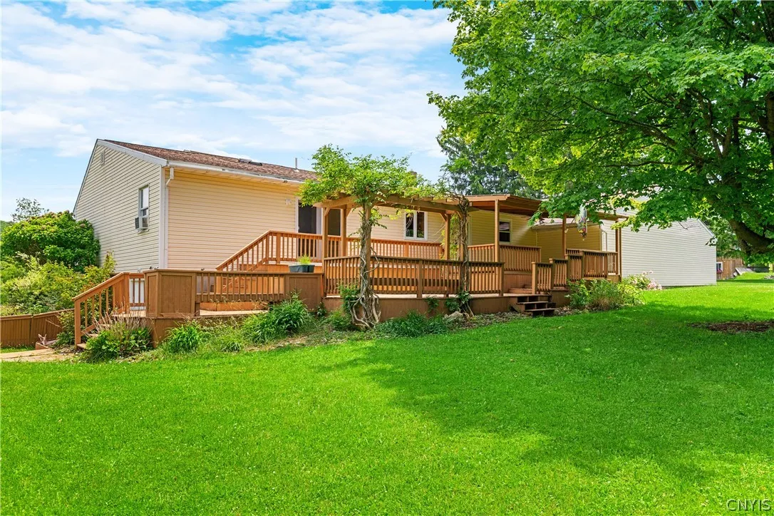 With a huge deck for great entertaining!