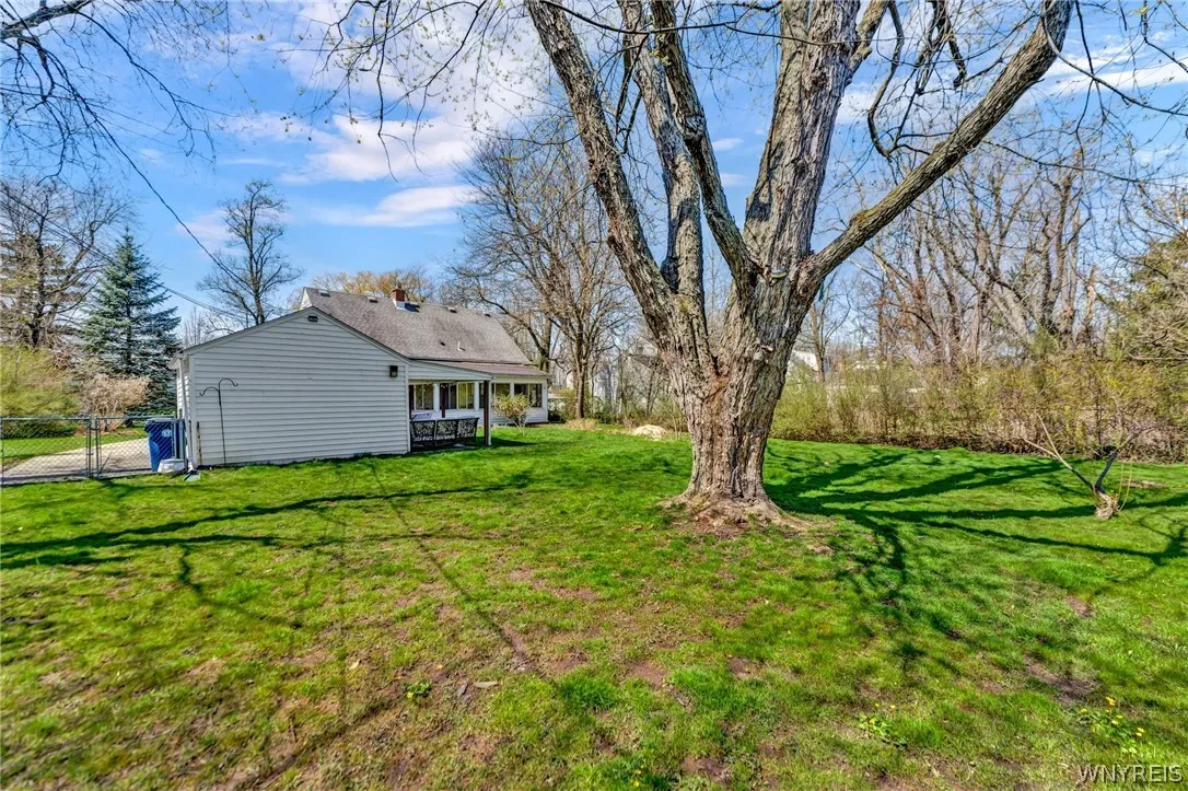 large fully fenced yard