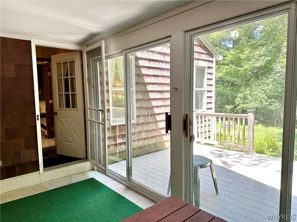 looking towards back hall & deck
