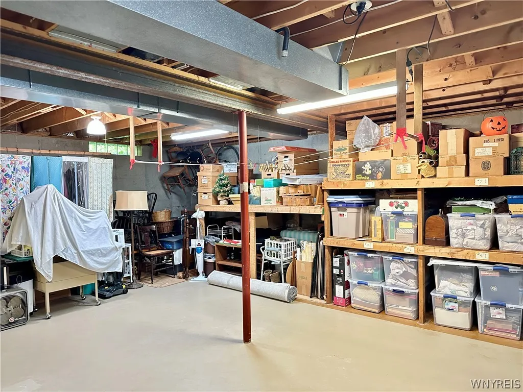 Built-in shelves for storage