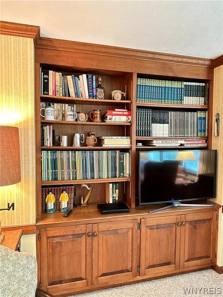 Built-in bookcase for your library or collectibles.
