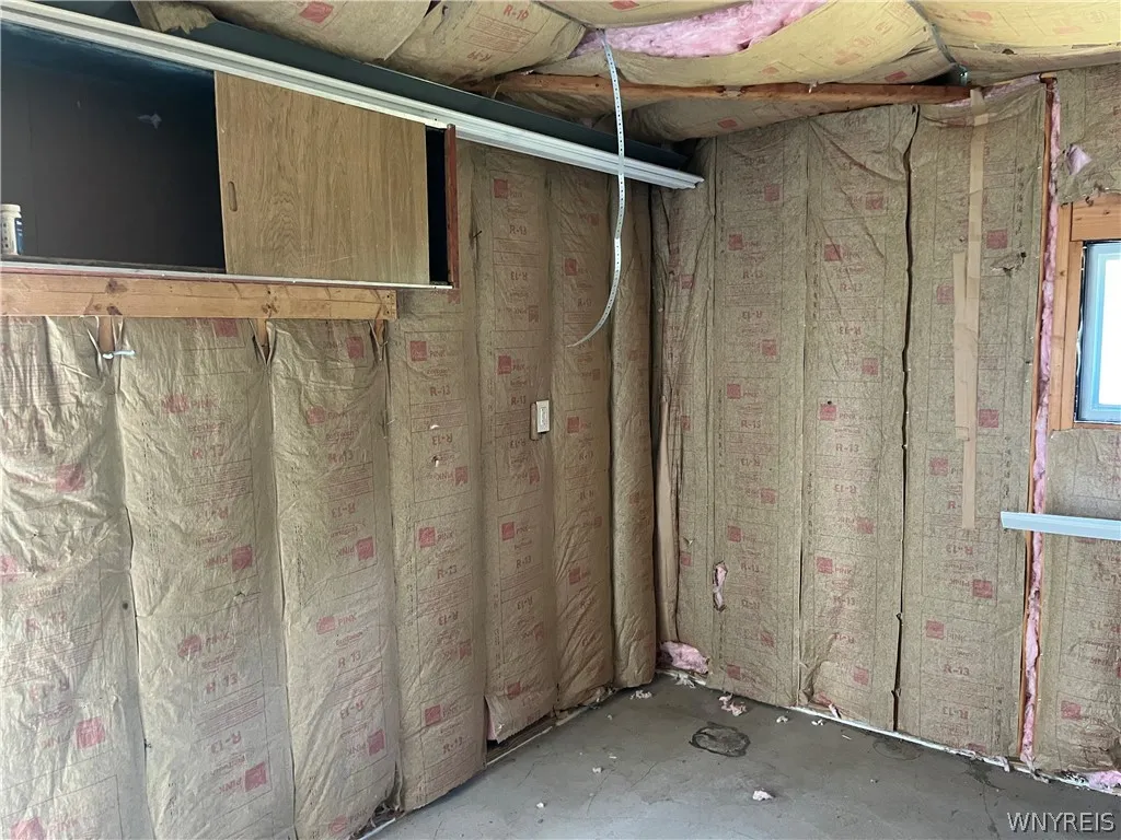 interior of insulated garage