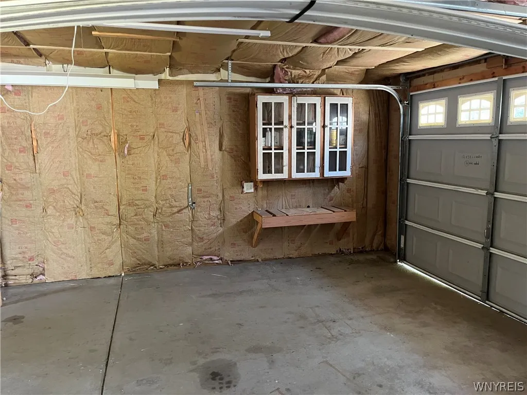 interior of insulated garage