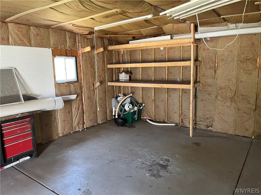 interior of insulated garage