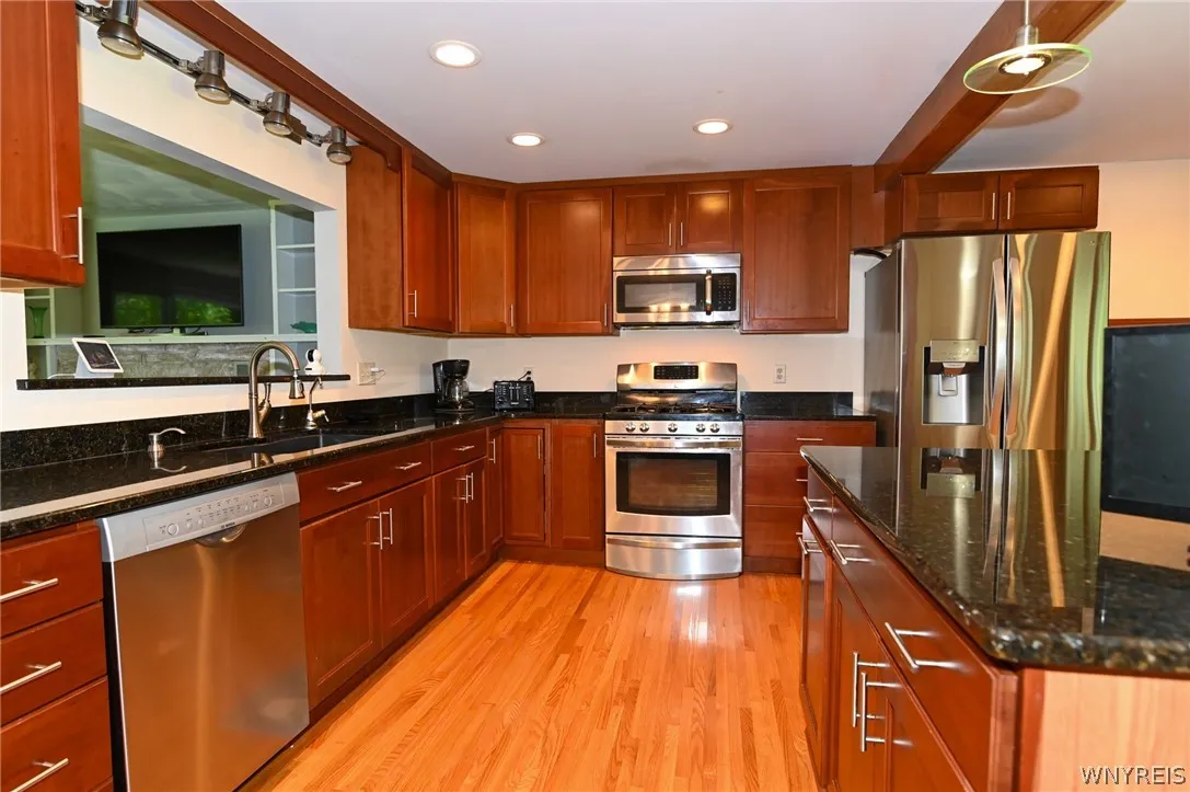 Kitchen with granite countertops