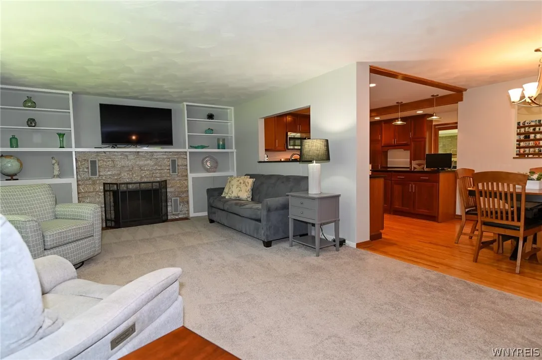 Living room with kitchen