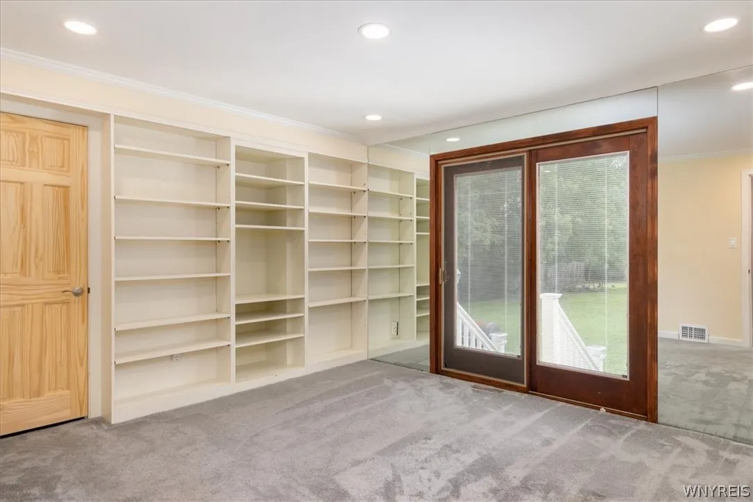 1st Flr Bedroom#2/Den w/built in bookcases