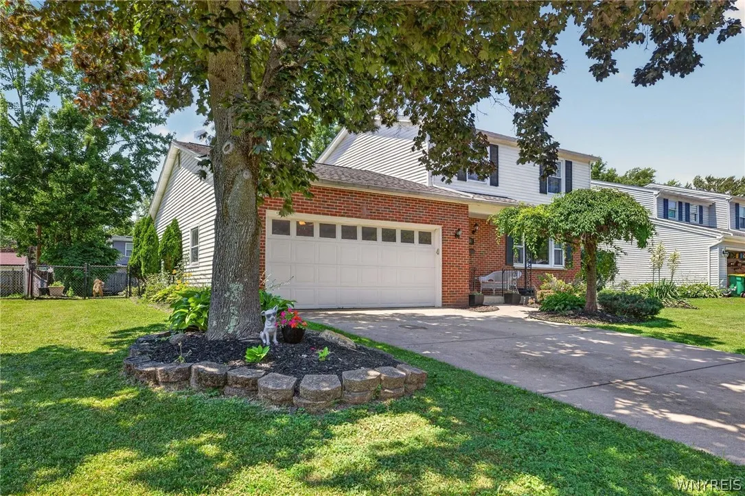 Attached two car garage