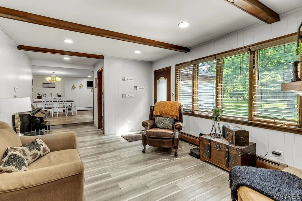 Family room with door to rear patio