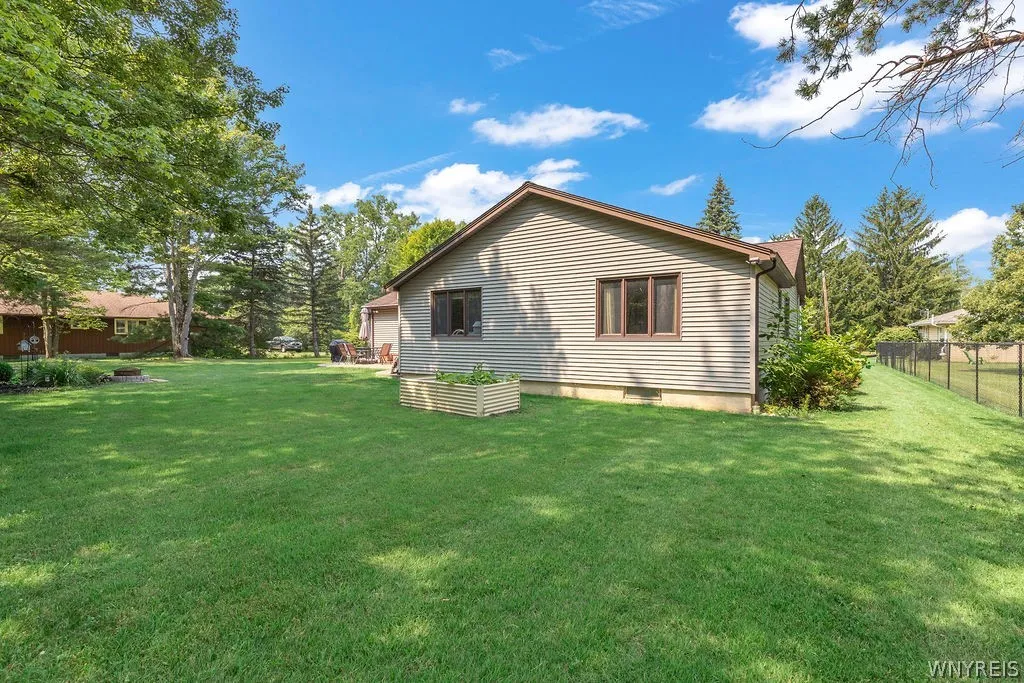 Rear landscaping and gardens