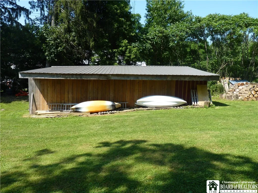 Shed has ample storage space