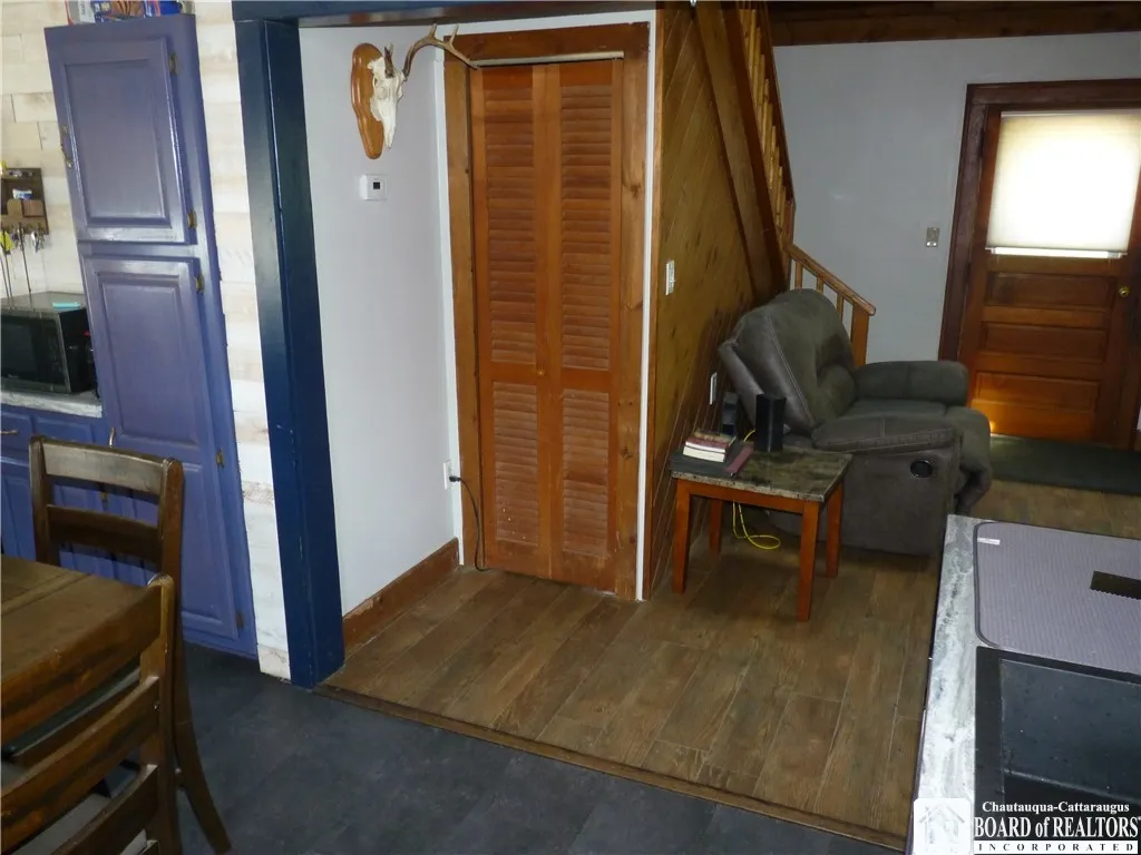 Closet area under the stairway