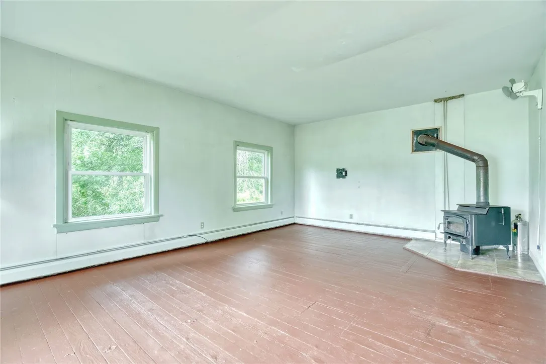 FAMILY ROOM with WOODBURNING STOVE