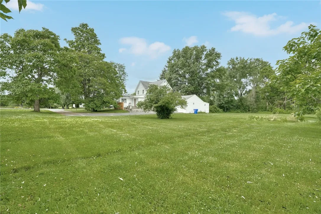 BACKYARD VIEW OF THE HOUSE & DETACHED GARAGE