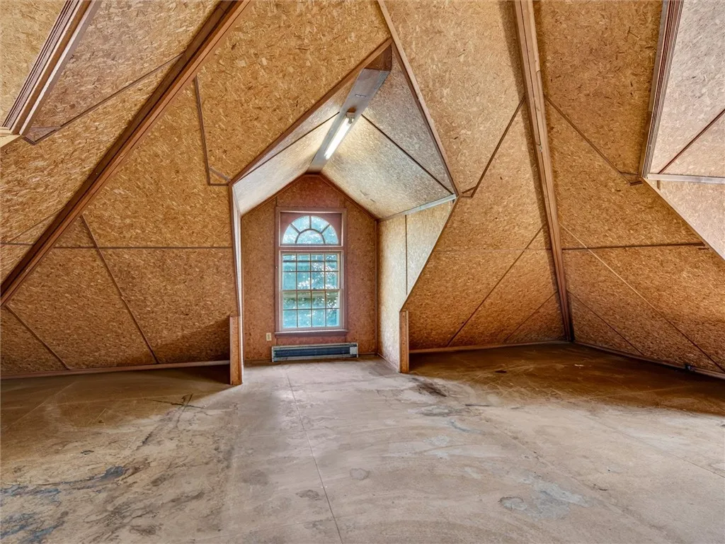 finished attic with cathedral ceiling