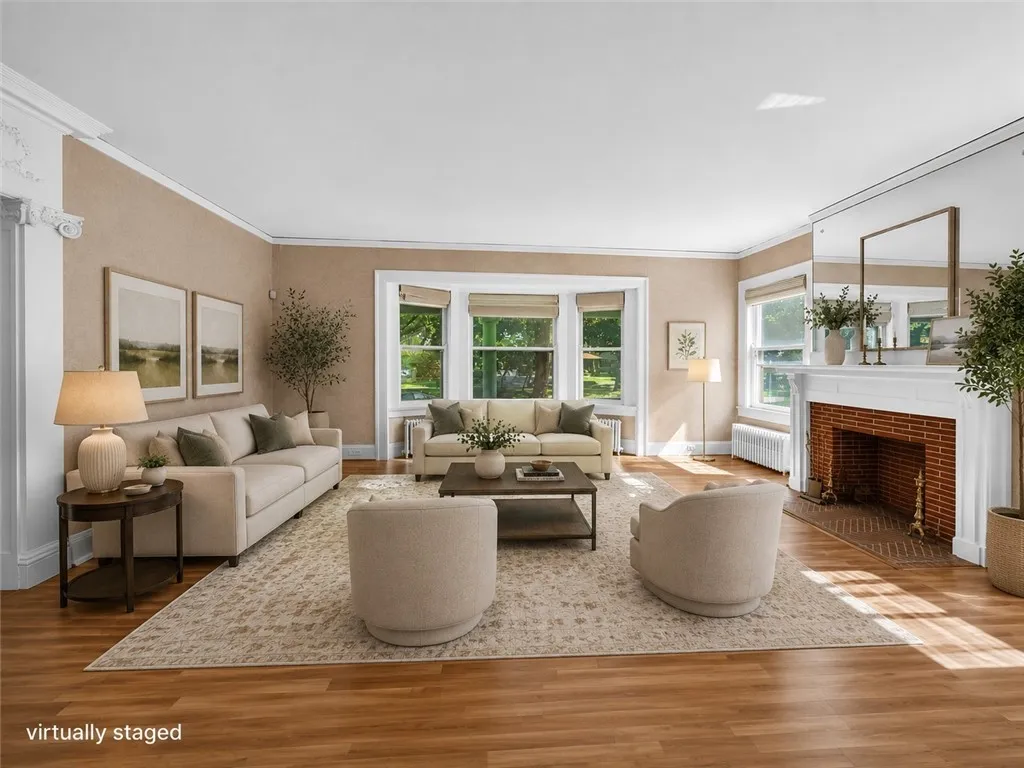 living room virtually staged