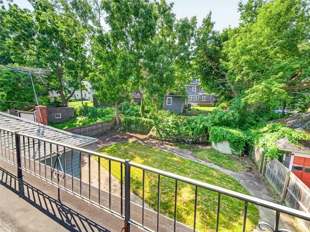 rear yard seen from balcony