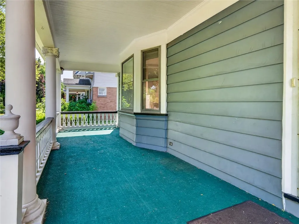 large covered front porch