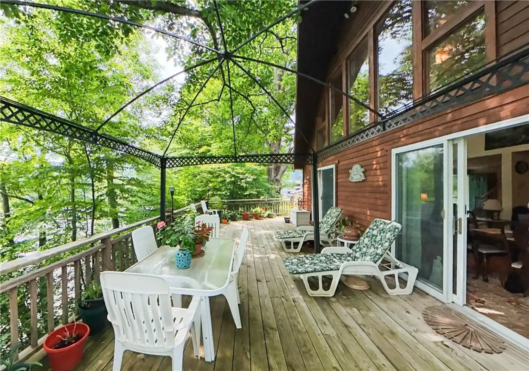 Deck overlooking the water