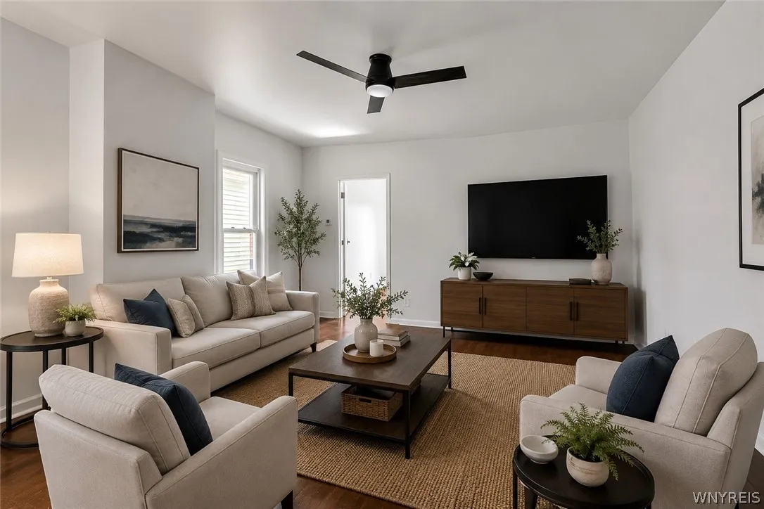 upper living room staged