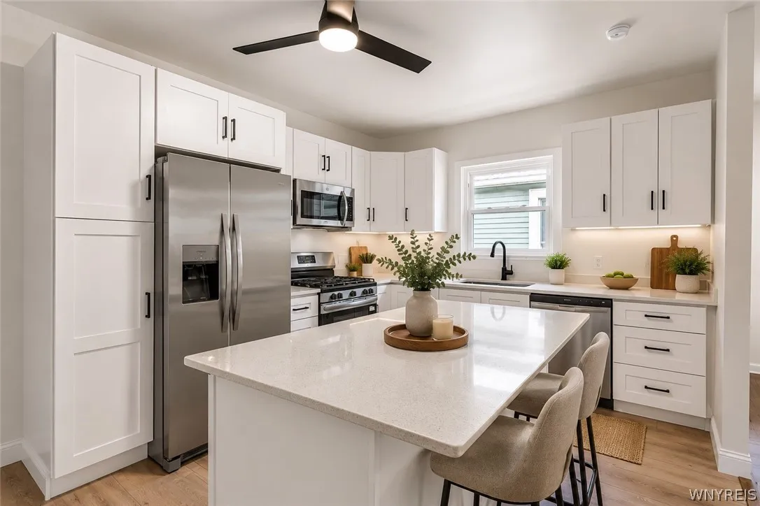 upper kitchen staged