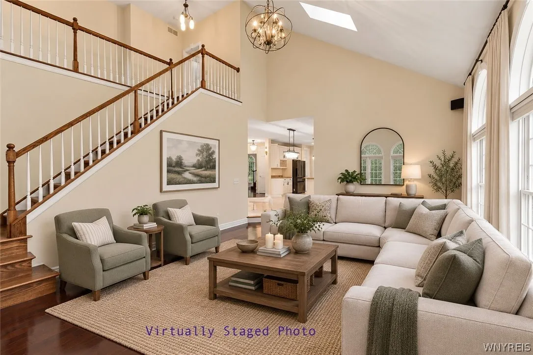 Family room has been virtually staged for visual perspective only