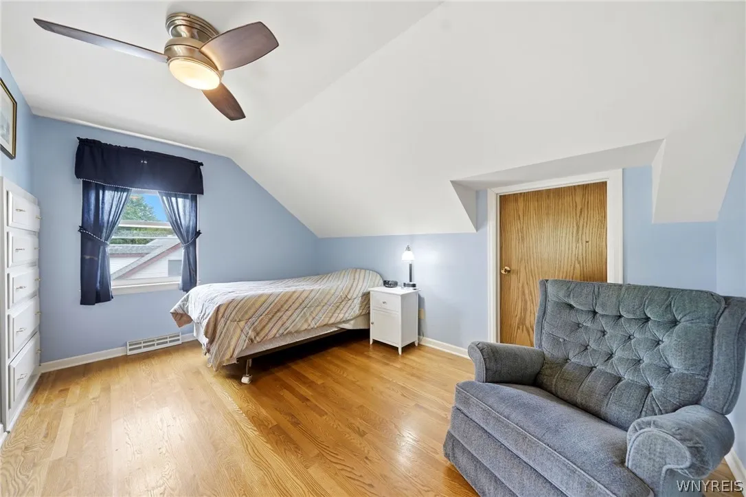 Second floor bedroom with the heated attic access.