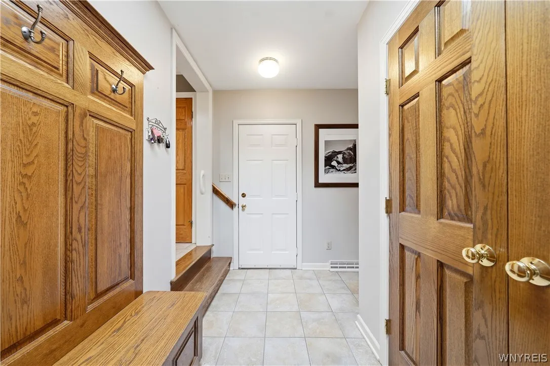 Custom coatrack in mudroom