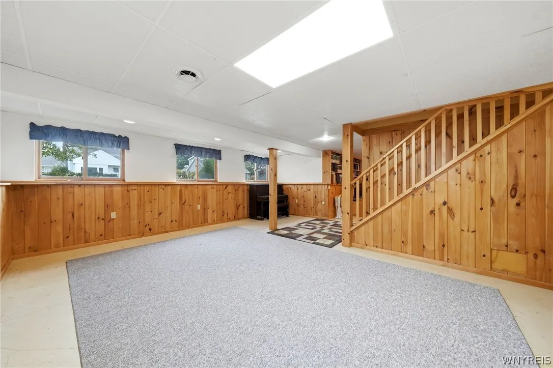 Finished basement with daylight windows, so much space!