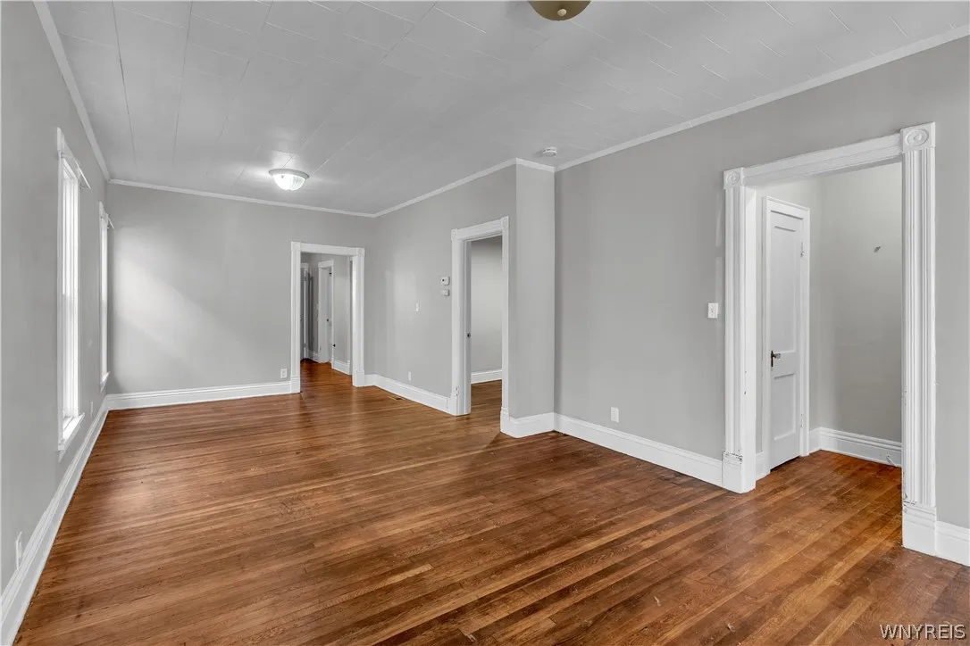Lower Foyer and Closet lead to spacious living and dining.