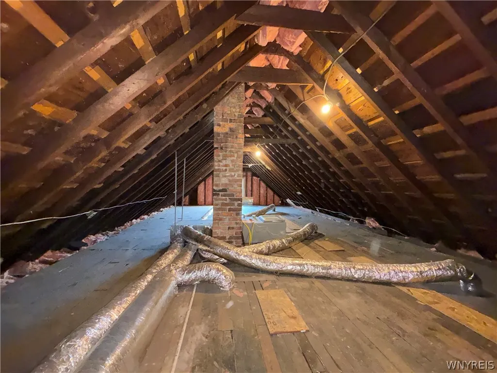 Full attic with updated furnace and tear-off roof