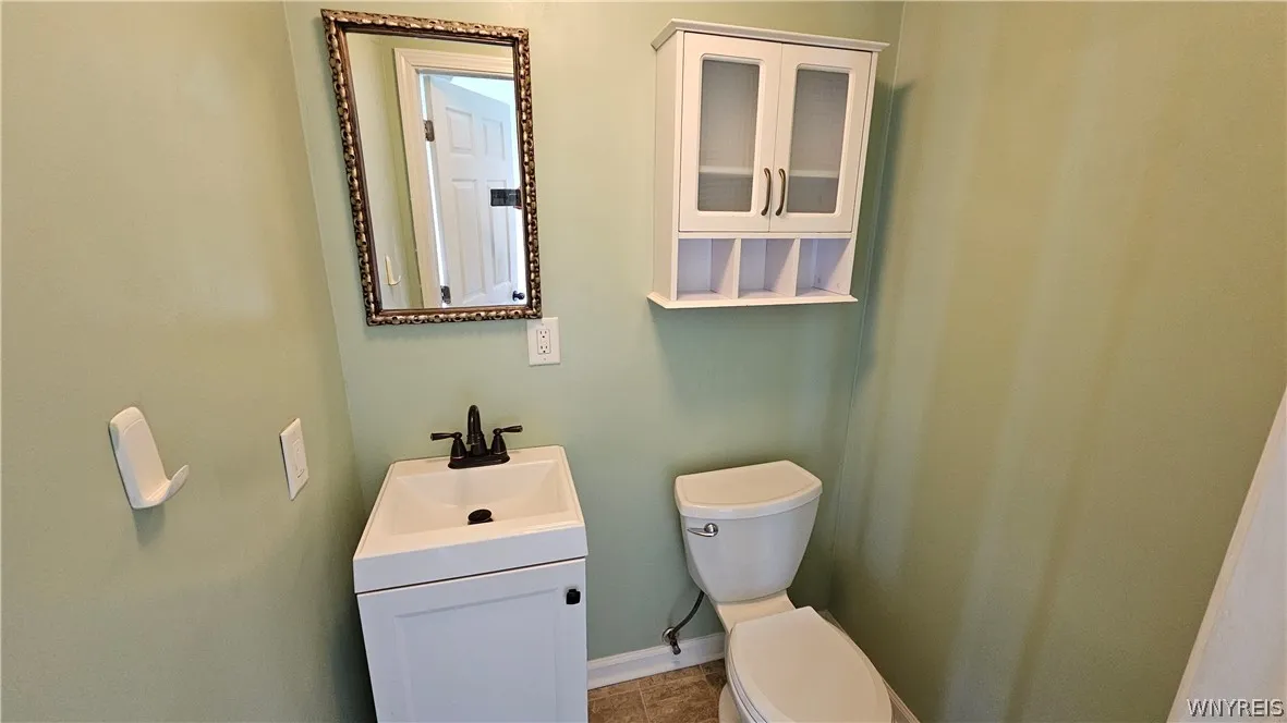 Half bathroom on first floor