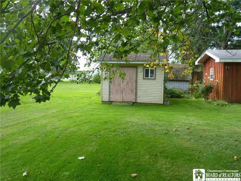 Shed in backyard