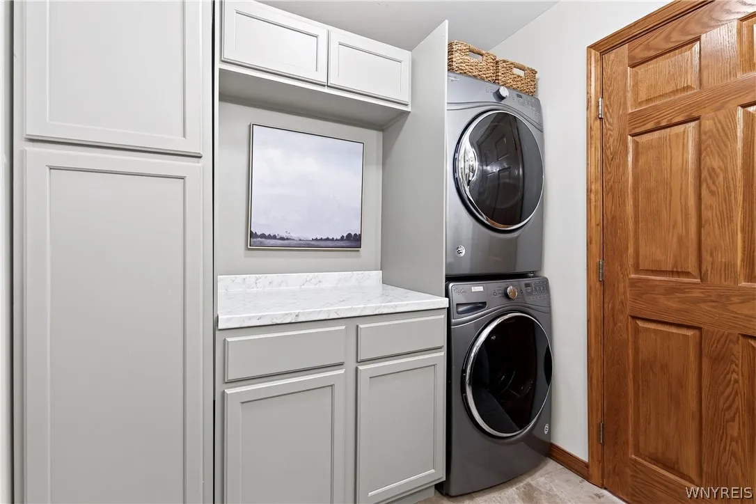 First floor half bath and laundry