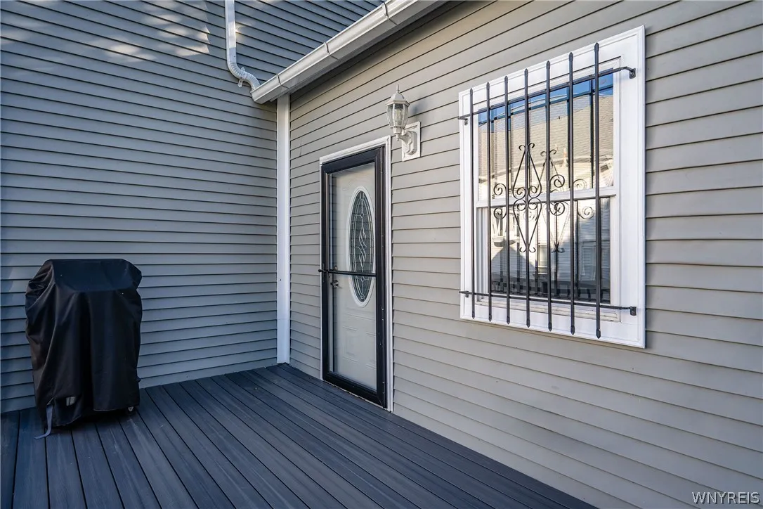 Easy access to deck, patio and yard from kitchen